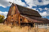 A crumbling barn in Montana's Flint Creek Valley.